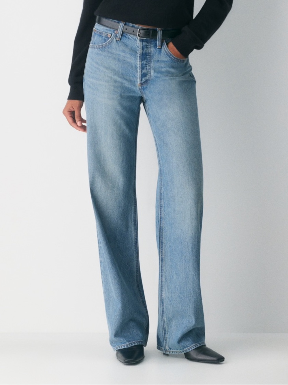 Denim Forum '90s Vintage Mid-Rise Wide Jeans